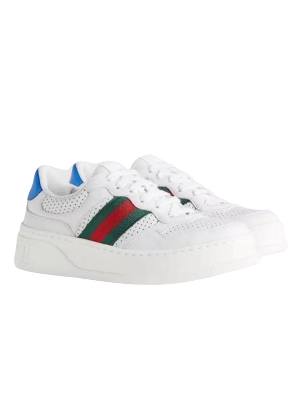 GUCCI Chunky B Signature Web Low-Cut Leather Sneakers